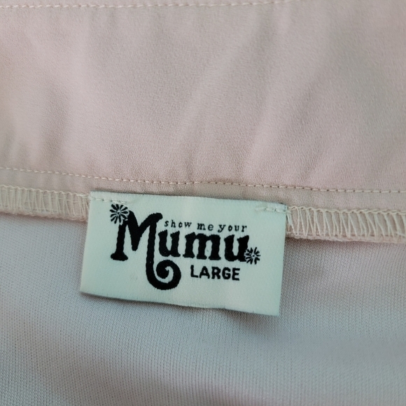 Show Me Your MUMU Princess Ariel Maxi Skirt Sz L Baby Pink Lined Side Zip Boho - Picture 9 of 11